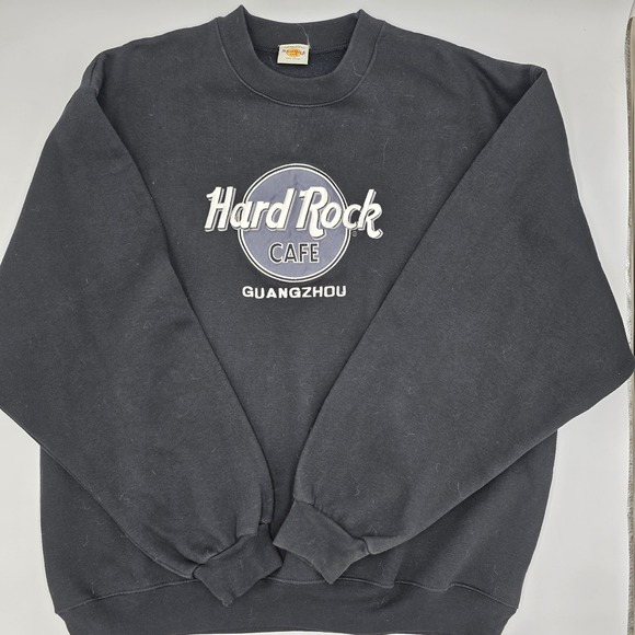 Hard Rock Cafe Other - Hard Rock Cafe Guangzhou Sweatshirt Mens XL Black Vintage Cotton Crewneck